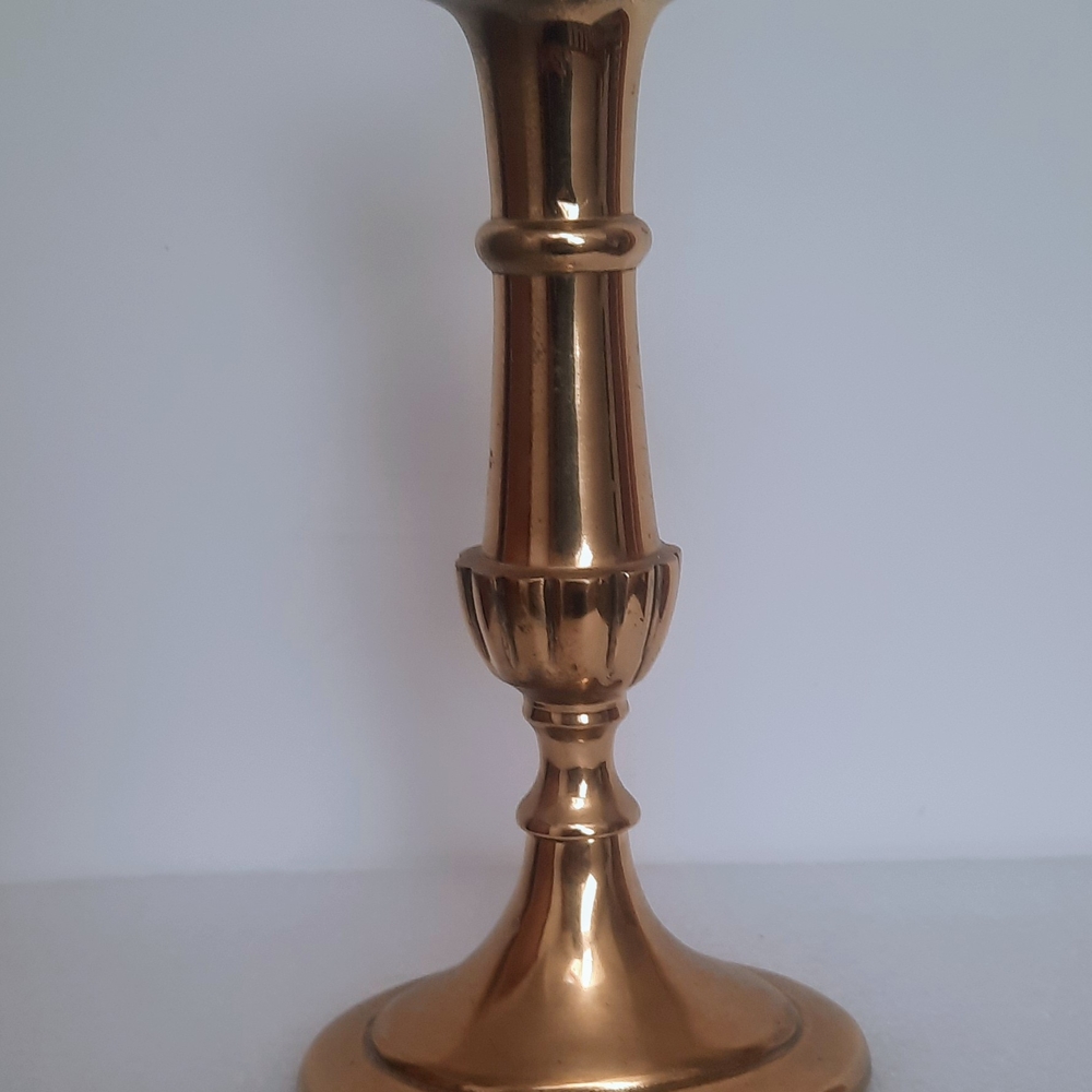 Vintage Brass Candlestick Made In Korea